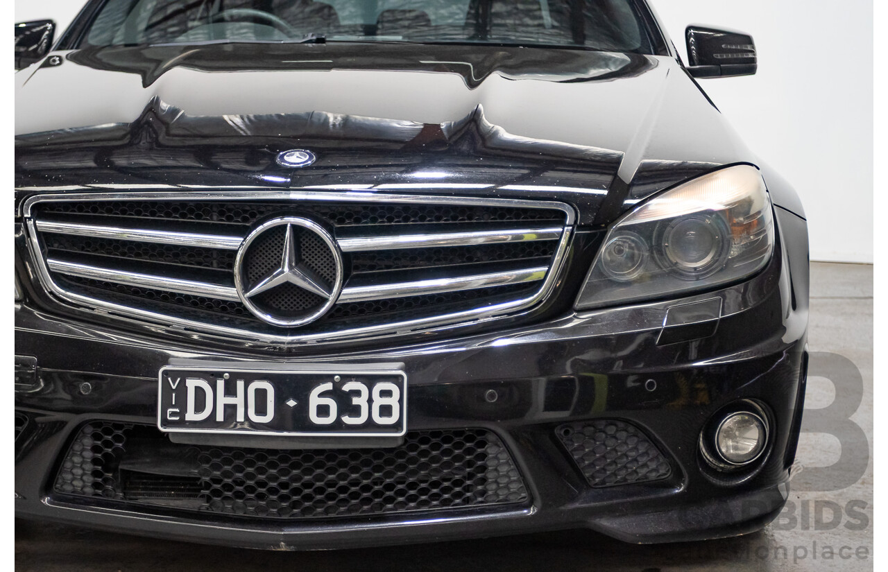 03/2009 Mercedes-Benz C63 AMG W204 4D Sedan Obsidian Black Metallic V8 6.2L