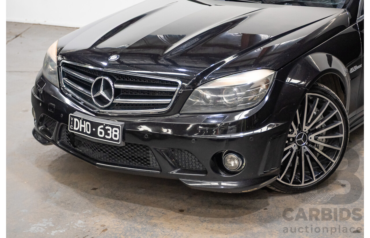 03/2009 Mercedes-Benz C63 AMG W204 4D Sedan Obsidian Black Metallic V8 6.2L