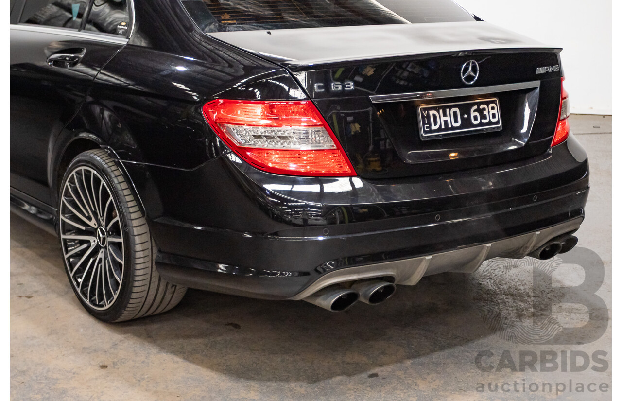03/2009 Mercedes-Benz C63 AMG W204 4D Sedan Obsidian Black Metallic V8 6.2L