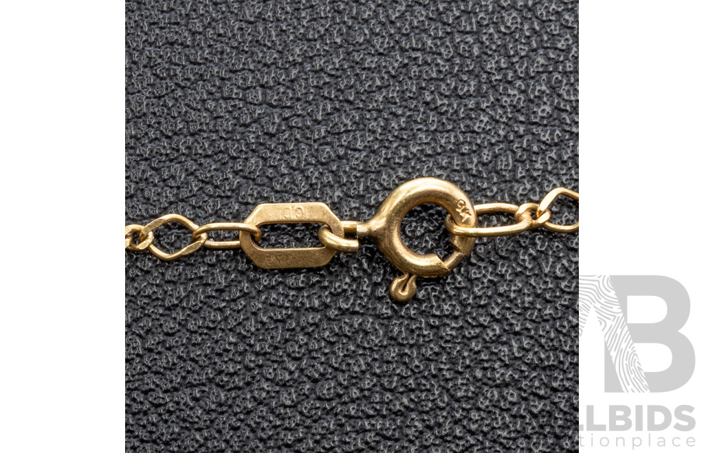 9ct Fancy Link Necklace, 40cm, 1.81 Grams