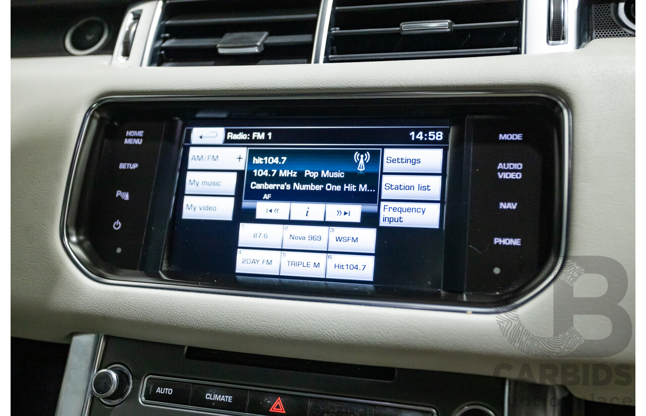 03/2014 Range Rover Range Rover Sport 3.0 TDV6 SE (AWD) LW 4D Wagon Fuji White Turbo Diesel 3.0L