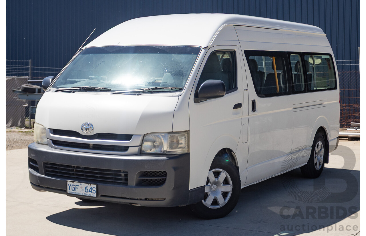 7/2008 Toyota Hiace Commuter KDH223R MY07 UPGRADE Bus White 3.0L - 10 seats