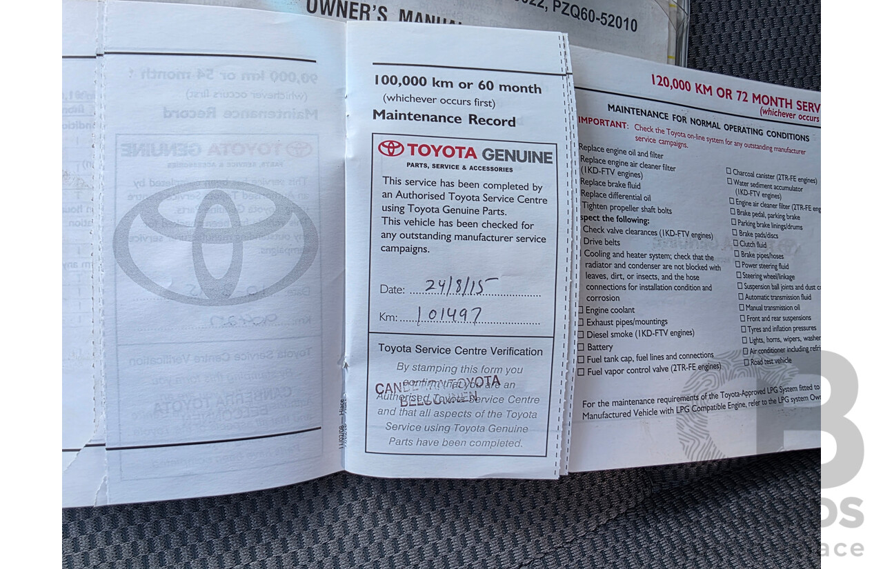 7/2008 Toyota Hiace Commuter KDH223R MY07 UPGRADE Bus White 3.0L - 10 seats