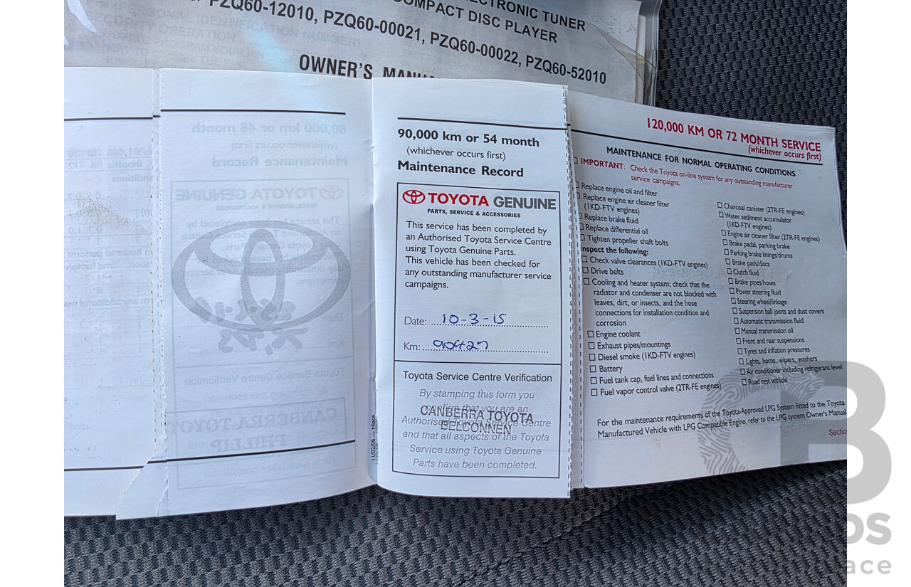 7/2008 Toyota Hiace Commuter KDH223R MY07 UPGRADE Bus White 3.0L - 10 seats