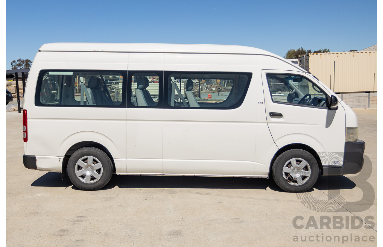 7/2008 Toyota Hiace Commuter KDH223R MY07 UPGRADE Bus White 3.0L - 10 seats