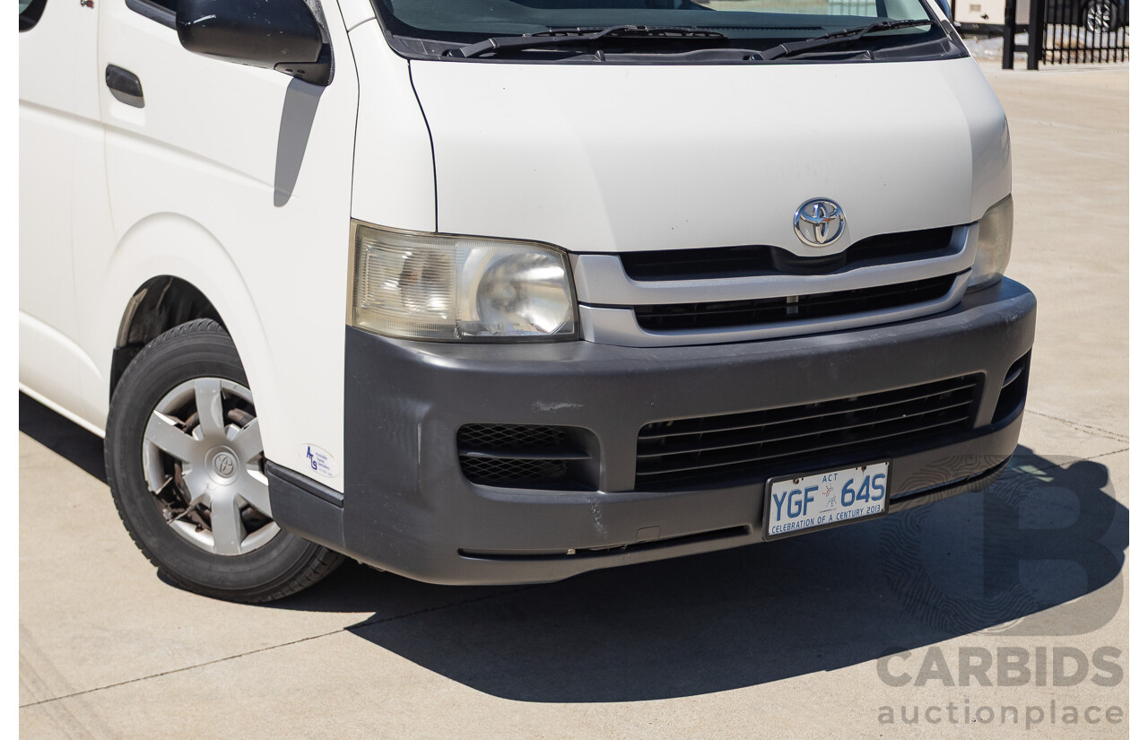 7/2008 Toyota Hiace Commuter KDH223R MY07 UPGRADE Bus White 3.0L - 10 seats