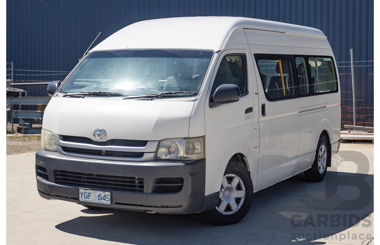 7/2008 Toyota Hiace Commuter KDH223R MY07 UPGRADE Bus White 3.0L - 10 seats