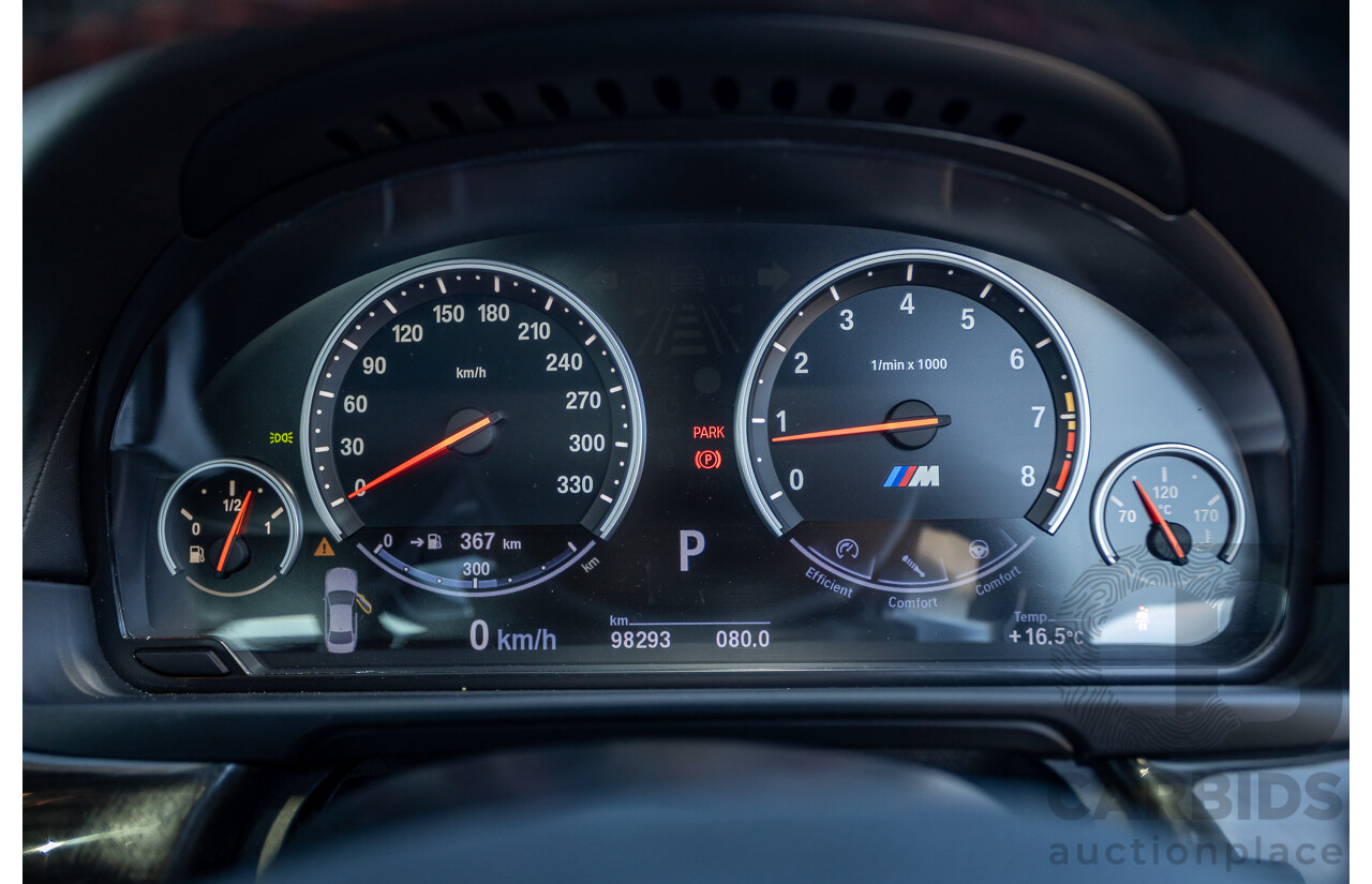 7/2012 BMW M5 F10 MY12 4d Sedan Sapphire Black Metallic Twin Turbo V8 4.4L