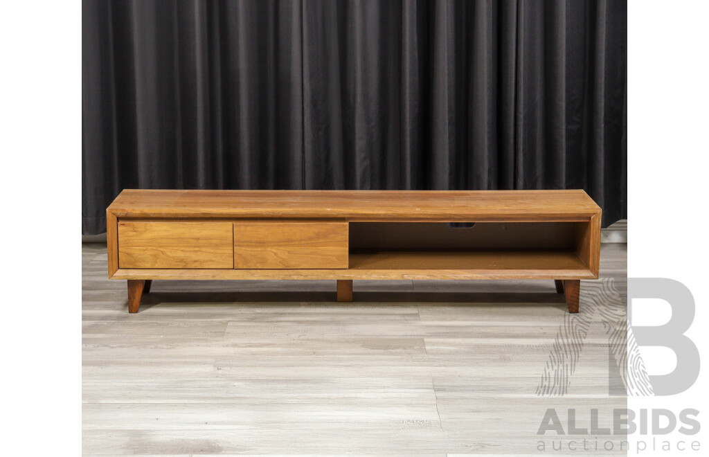 Modern Timber Two Drawer Entertainment Unit