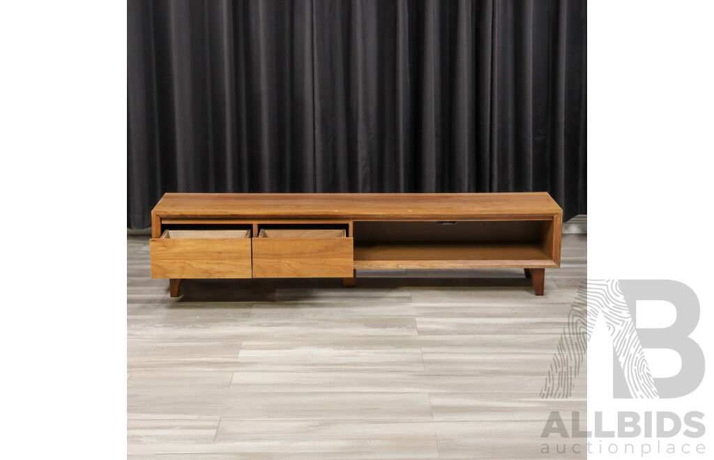 Modern Timber Two Drawer Entertainment Unit