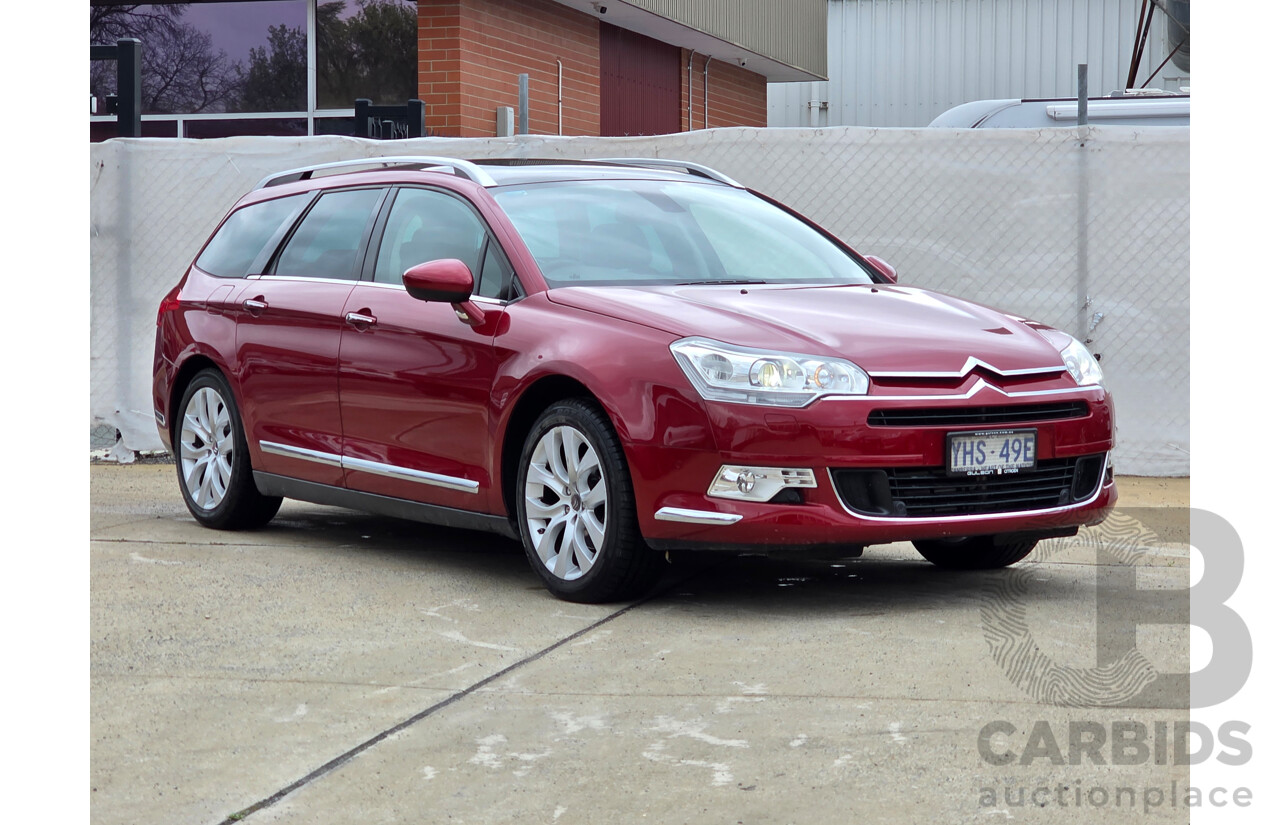 2/2011 Citroen C5 2.0 HDI Exclusive Tourer X7 MY10 4d Wagon Maroon 2.0L