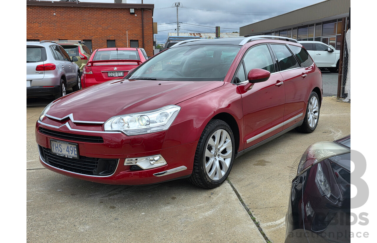 2/2011 Citroen C5 2.0 HDI Exclusive Tourer X7 MY10 4d Wagon Maroon 2.0L