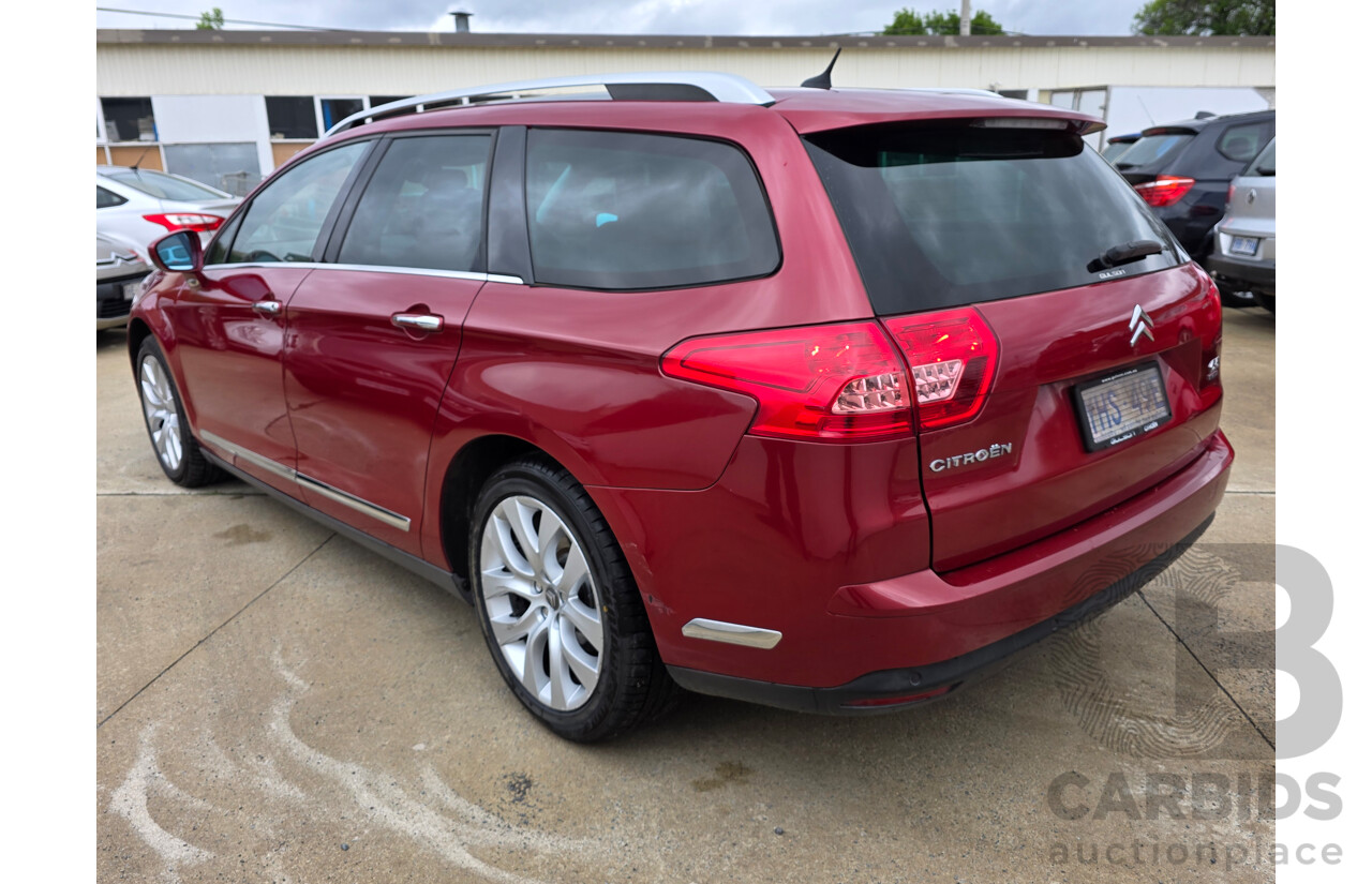 2/2011 Citroen C5 2.0 HDI Exclusive Tourer X7 MY10 4d Wagon Maroon 2.0L