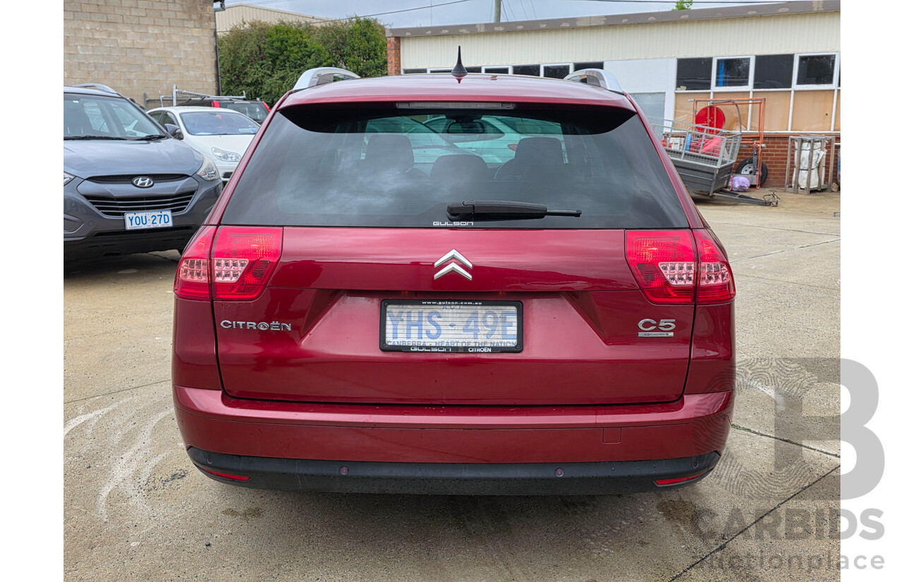 2/2011 Citroen C5 2.0 HDI Exclusive Tourer X7 MY10 4d Wagon Maroon 2.0L