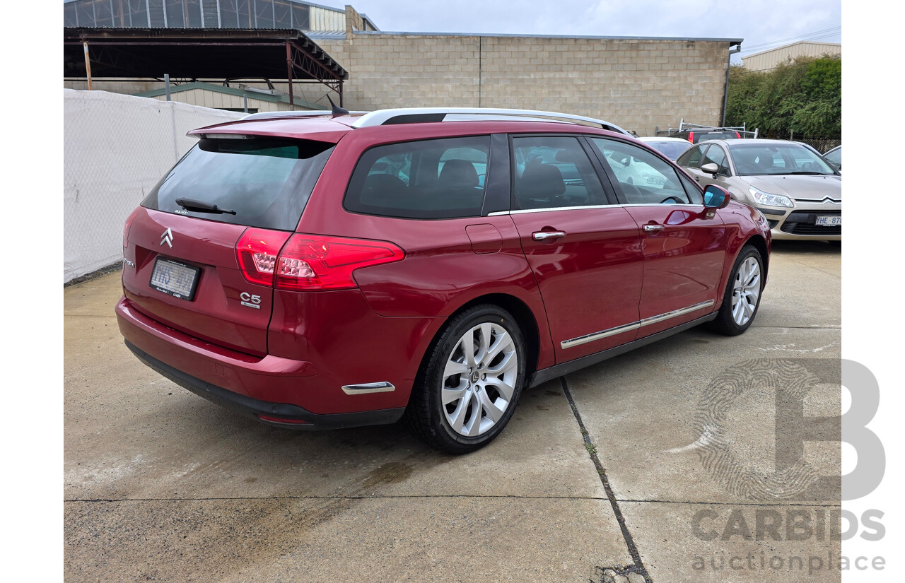 2/2011 Citroen C5 2.0 HDI Exclusive Tourer X7 MY10 4d Wagon Maroon 2.0L