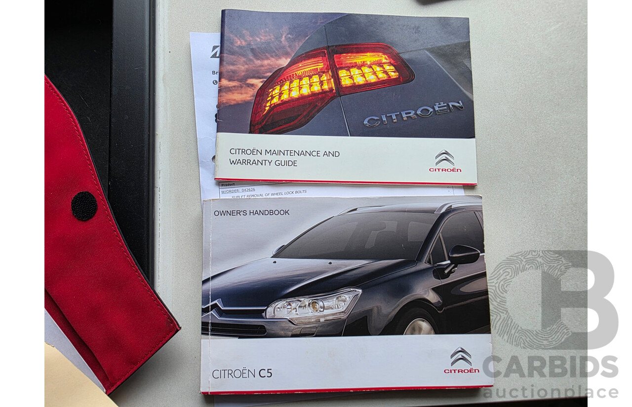 2/2011 Citroen C5 2.0 HDI Exclusive Tourer X7 MY10 4d Wagon Maroon 2.0L