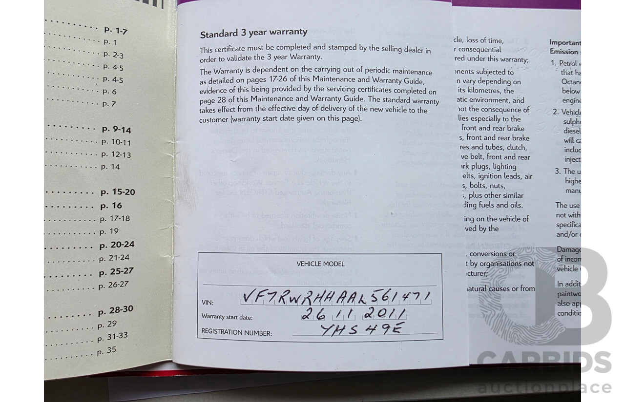 2/2011 Citroen C5 2.0 HDI Exclusive Tourer X7 MY10 4d Wagon Maroon 2.0L