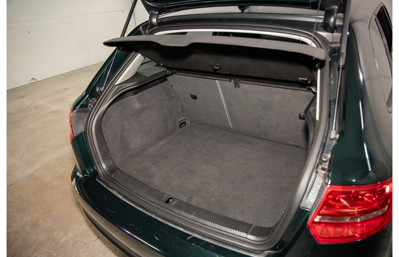 12/2009 Audi A3 Sportback 2.0 TFSI Quattro AMB 8P MY10 5d Hatchback Deep Green Pearl Turbo 2.0L
