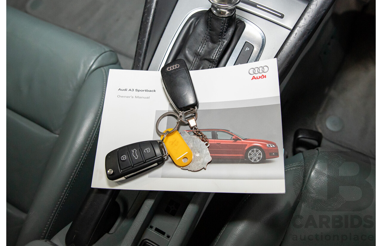 12/2009 Audi A3 Sportback 2.0 TFSI Quattro AMB 8P MY10 5d Hatchback Deep Green Pearl Turbo 2.0L