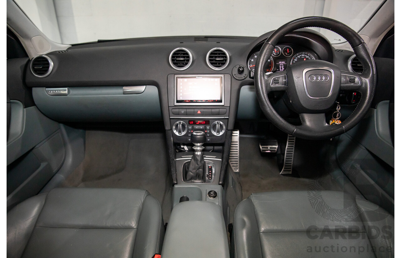 12/2009 Audi A3 Sportback 2.0 TFSI Quattro AMB 8P MY10 5d Hatchback Deep Green Pearl Turbo 2.0L