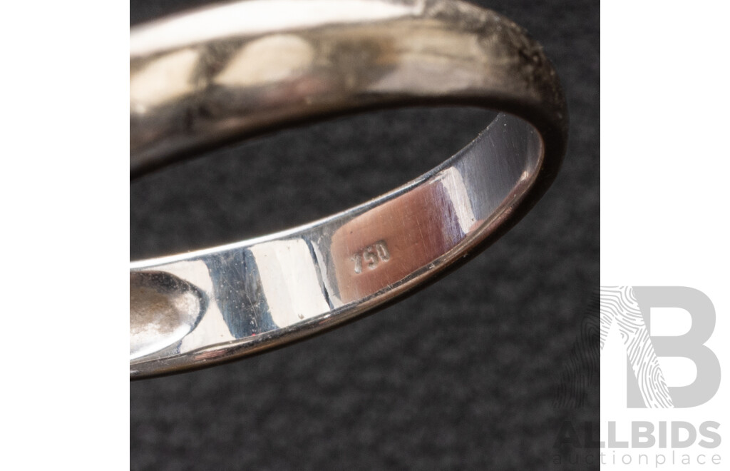 18ct Australian Boulder Opal Ring, Size N, 3.53 Grams