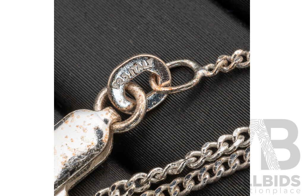 BRAND NEW - Sterling Silver Garnet Drop Earrings & Necklace Set, 5.49 Grams