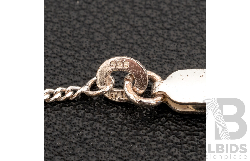 BRAND NEW - Sterling Silver Amethyst pendant & Necklace, 6mm, 45cm, 3.50 Grams