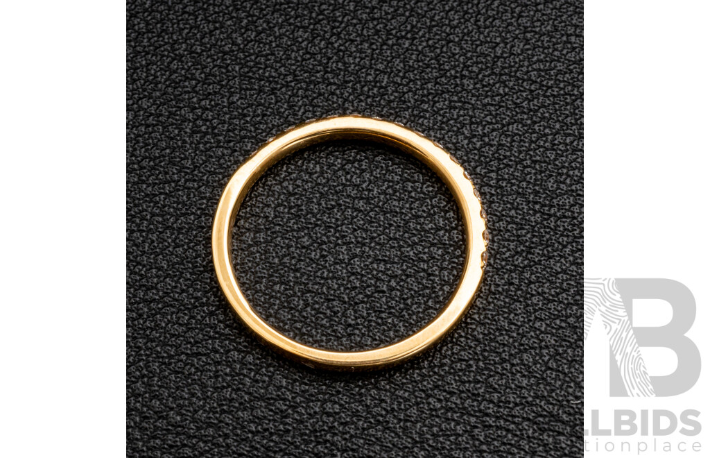 BRAND NEW - 18ct Yellow Gold Diamond Set Wedding Ring, 0.32ct, Size R, 2.36 Grams