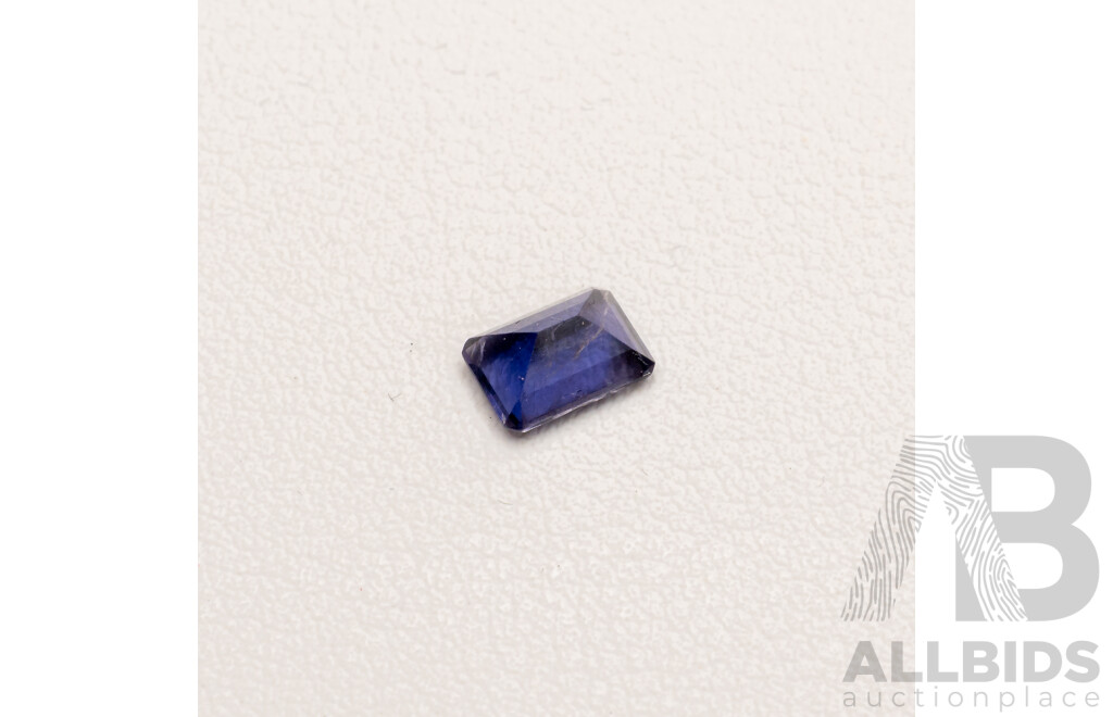 Tanzanite, Emerald Cut Unset Gemstone, Deep Royal Purple, 0.80ct