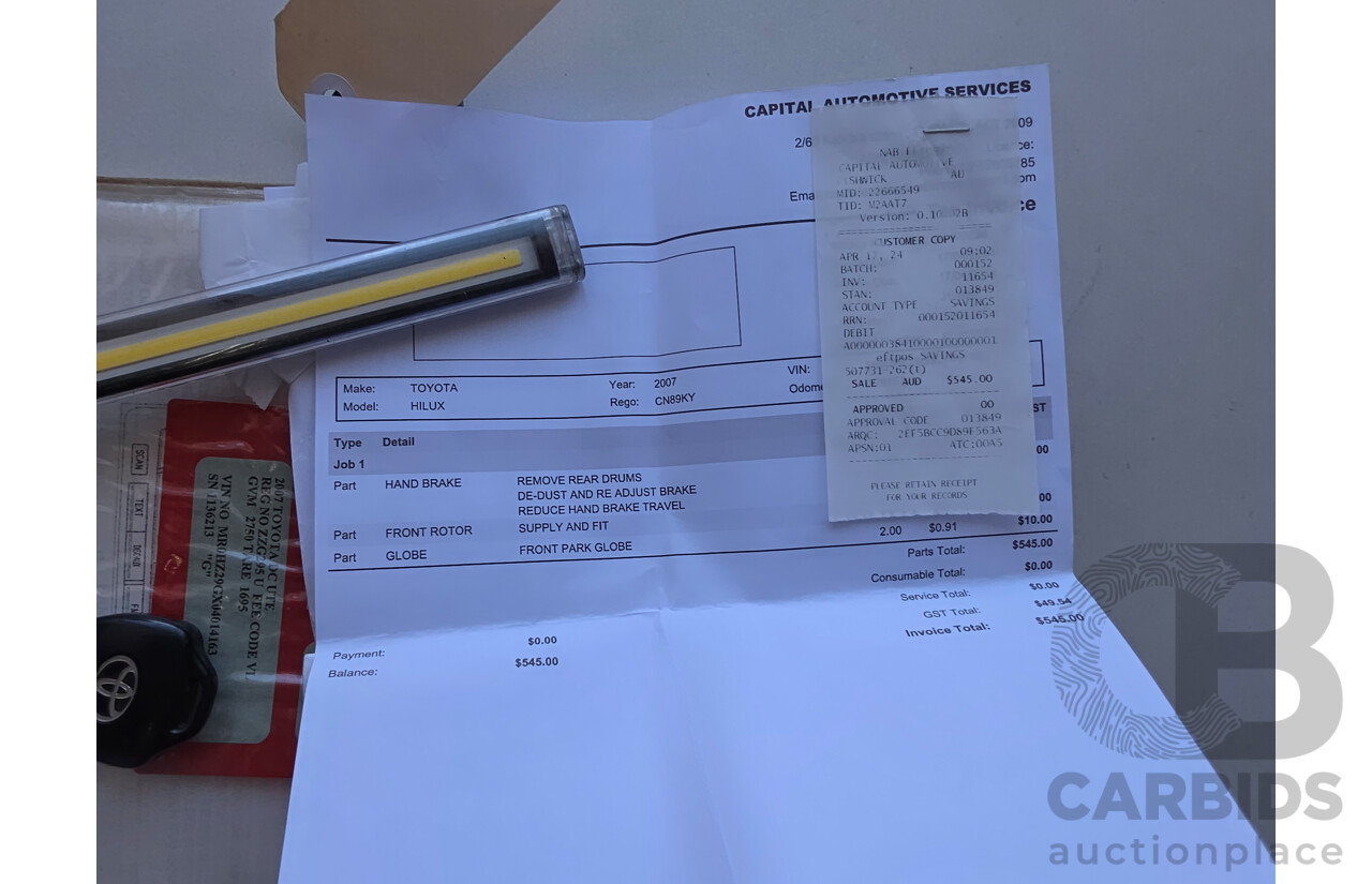 4/2007 Toyota Hilux SR5 (4x4) KUN26R 07 UPGRADE Dual Cab P/Up Silver Turbo Diesel 3.0L - WOVR N/A