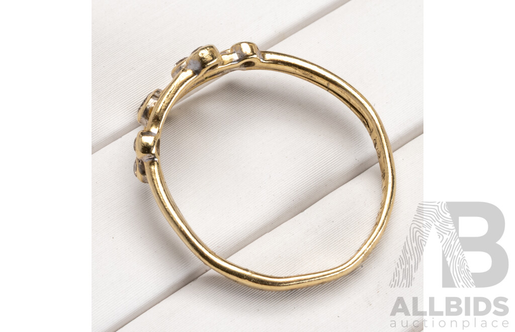 9ct Diamond Set Dress Ring, TDW0.10ct, Size O, 2.10 Grams