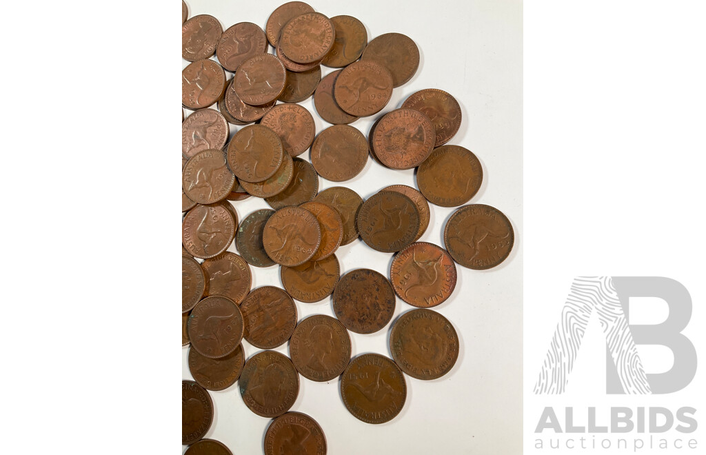 Collection of Australian KGVI/QE2 Pennies Spanning 1951 to 1964