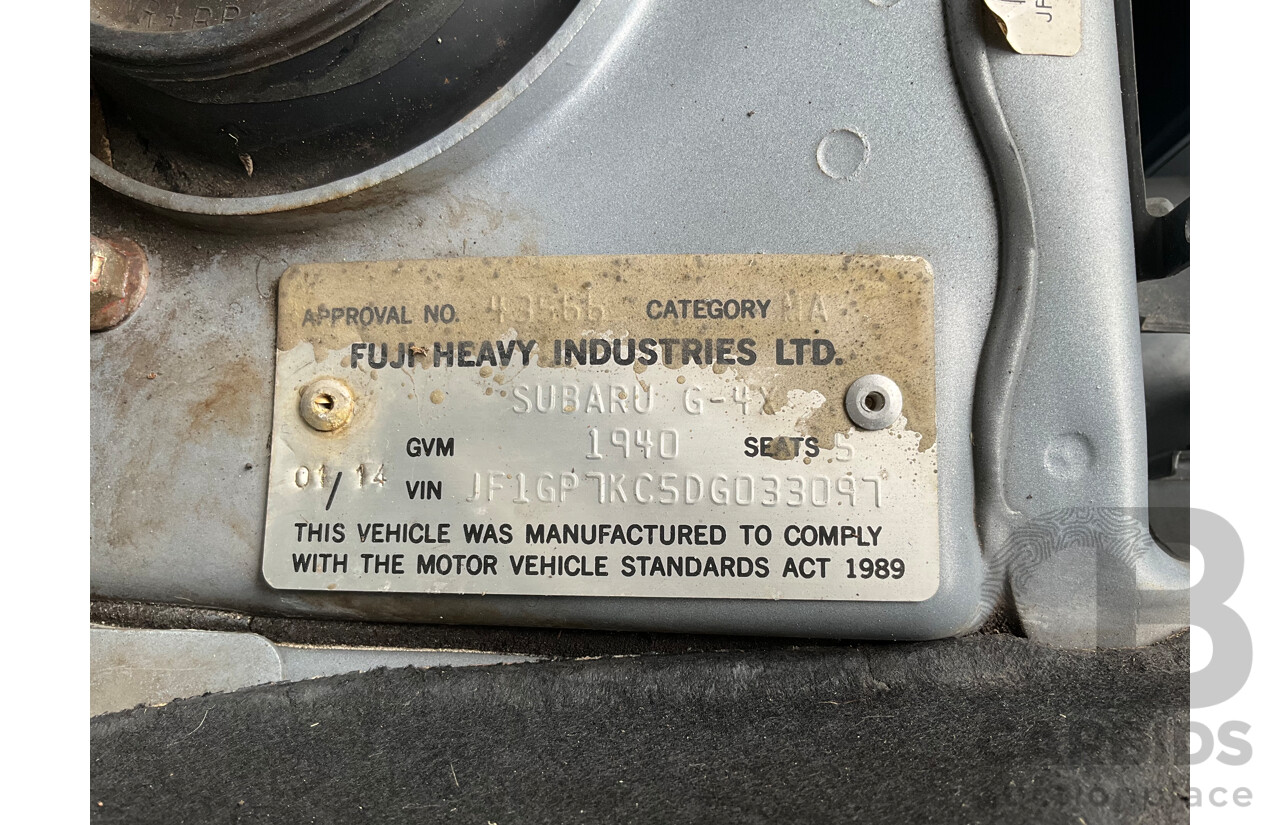 1/2014 Subaru XV 2.0i-L MY14 4d Wagon Ice Silver Metallic 2.0L