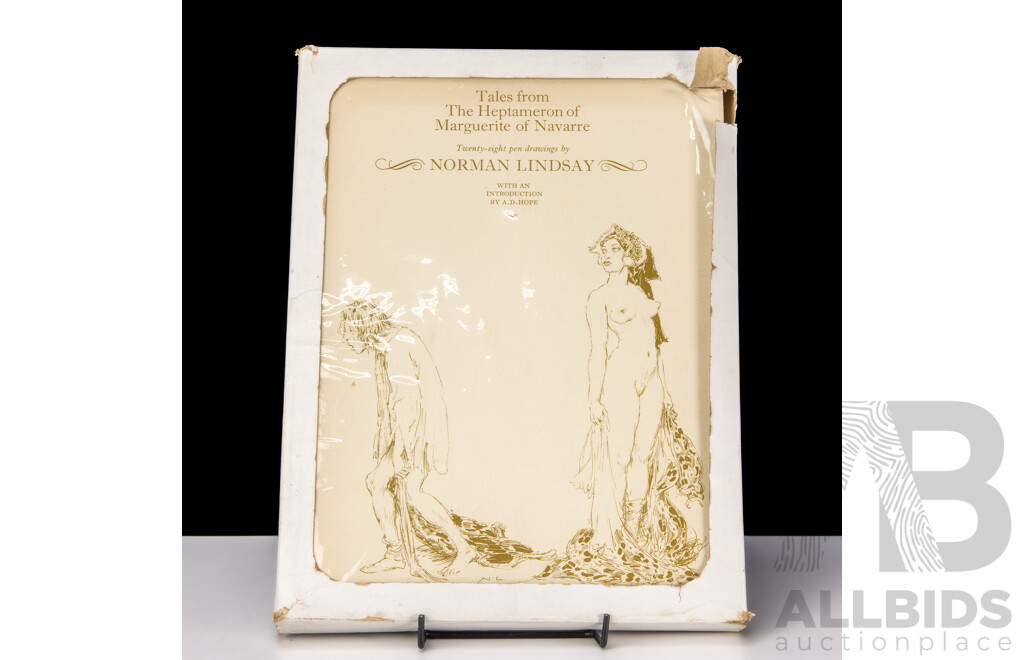 Limited Edition 868 of 1000, Tales From the Heptameron of Marguerite of Navarre, Illustrated by Norman Lindsay, Melbourne University Press, 1976, Hardcover with Dust Jacket in Box