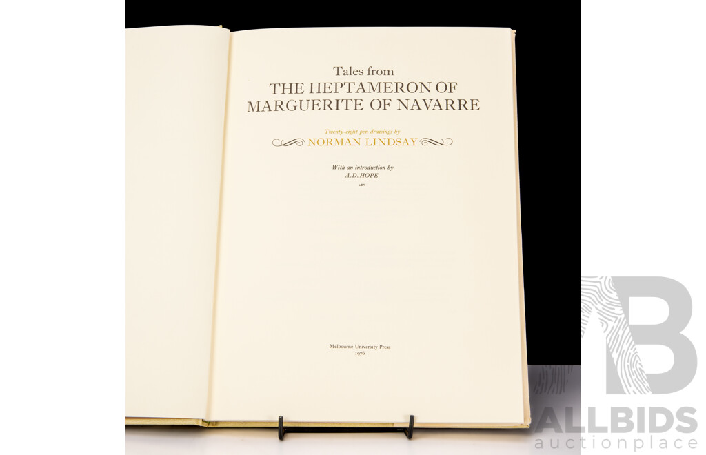 Limited Edition 868 of 1000, Tales From the Heptameron of Marguerite of Navarre, Illustrated by Norman Lindsay, Melbourne University Press, 1976, Hardcover with Dust Jacket in Box