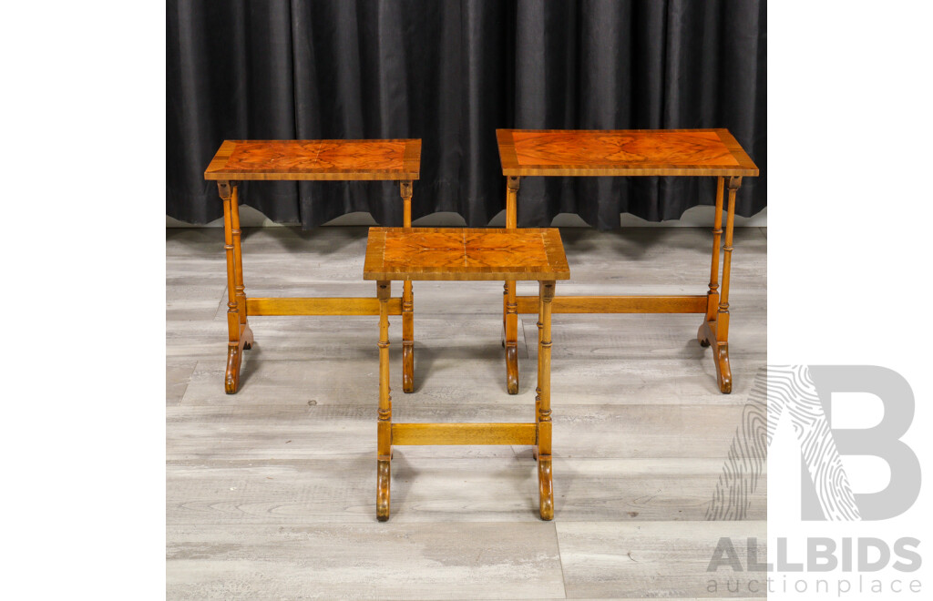 Nest of Three Edwardian Side Tables by Beard Watson