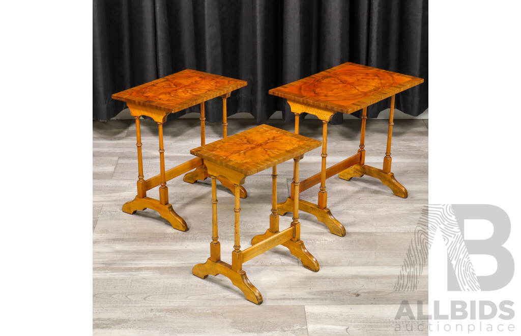Nest of Three Edwardian Side Tables by Beard Watson