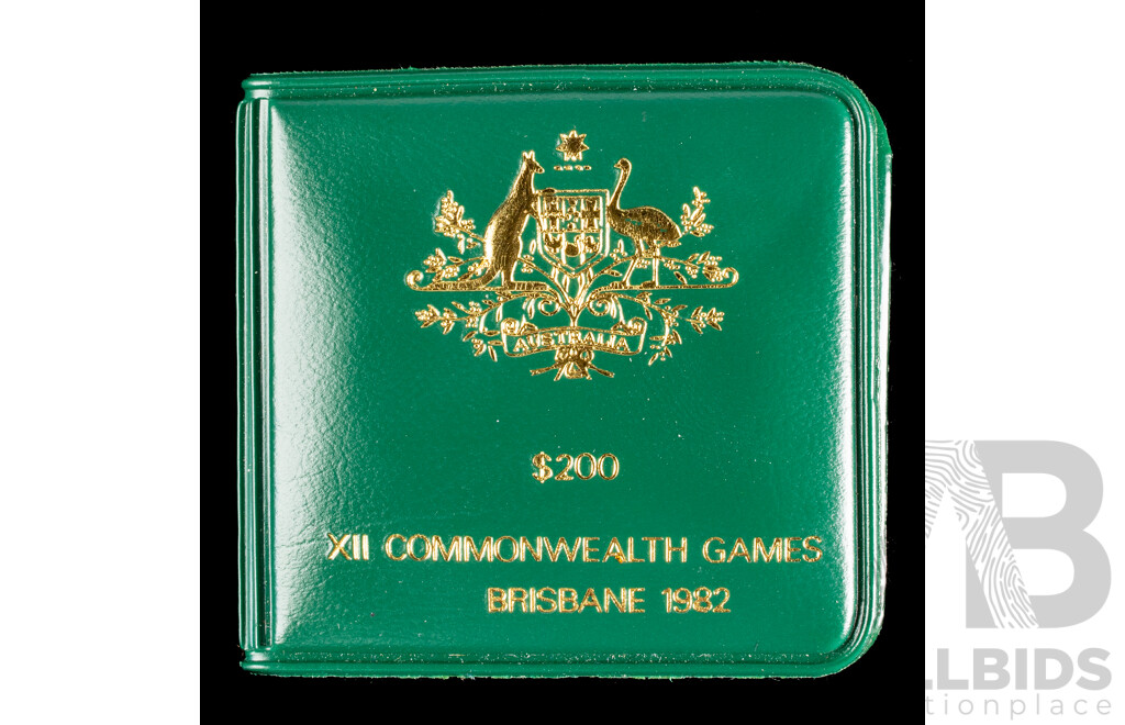 Australian RAM 1982 Gold Two Hundred Dollar Coin, XII Commonwealth Games .916