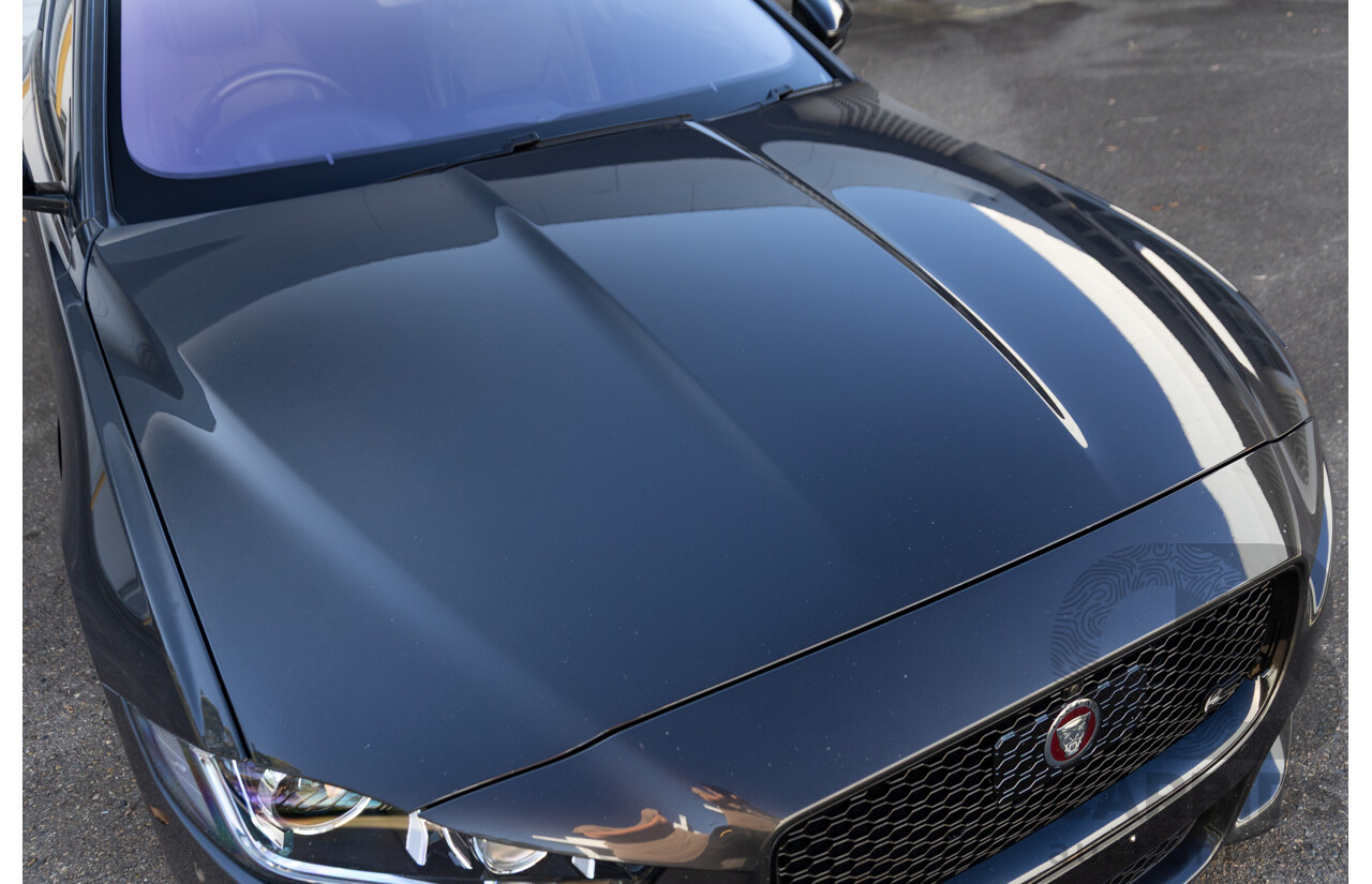 03/2018 Jaguar XE S 35t (280kW RWD) MY18 4d Sedan Carpathian Grey Metallic Supercharged V6 3.0L
