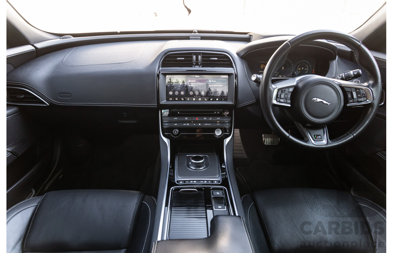 03/2018 Jaguar XE S 35t (280kW RWD) MY18 4d Sedan Carpathian Grey Metallic Supercharged V6 3.0L