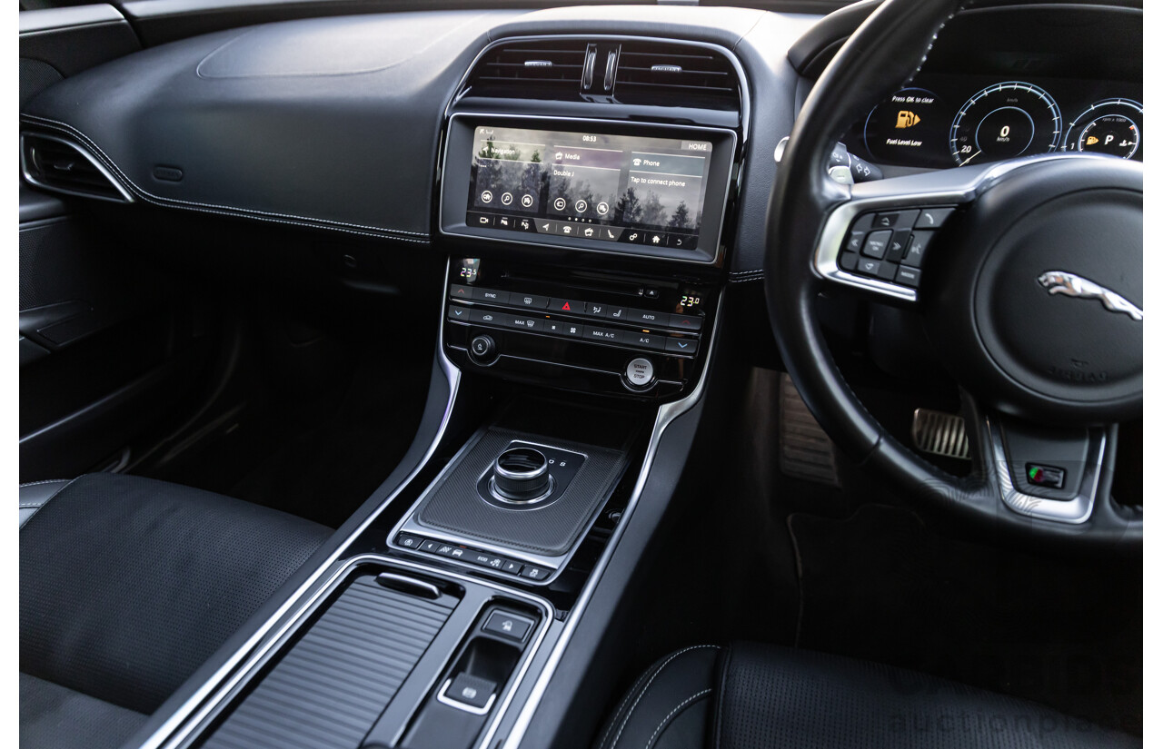 03/2018 Jaguar XE S 35t (280kW RWD) MY18 4d Sedan Carpathian Grey Metallic Supercharged V6 3.0L