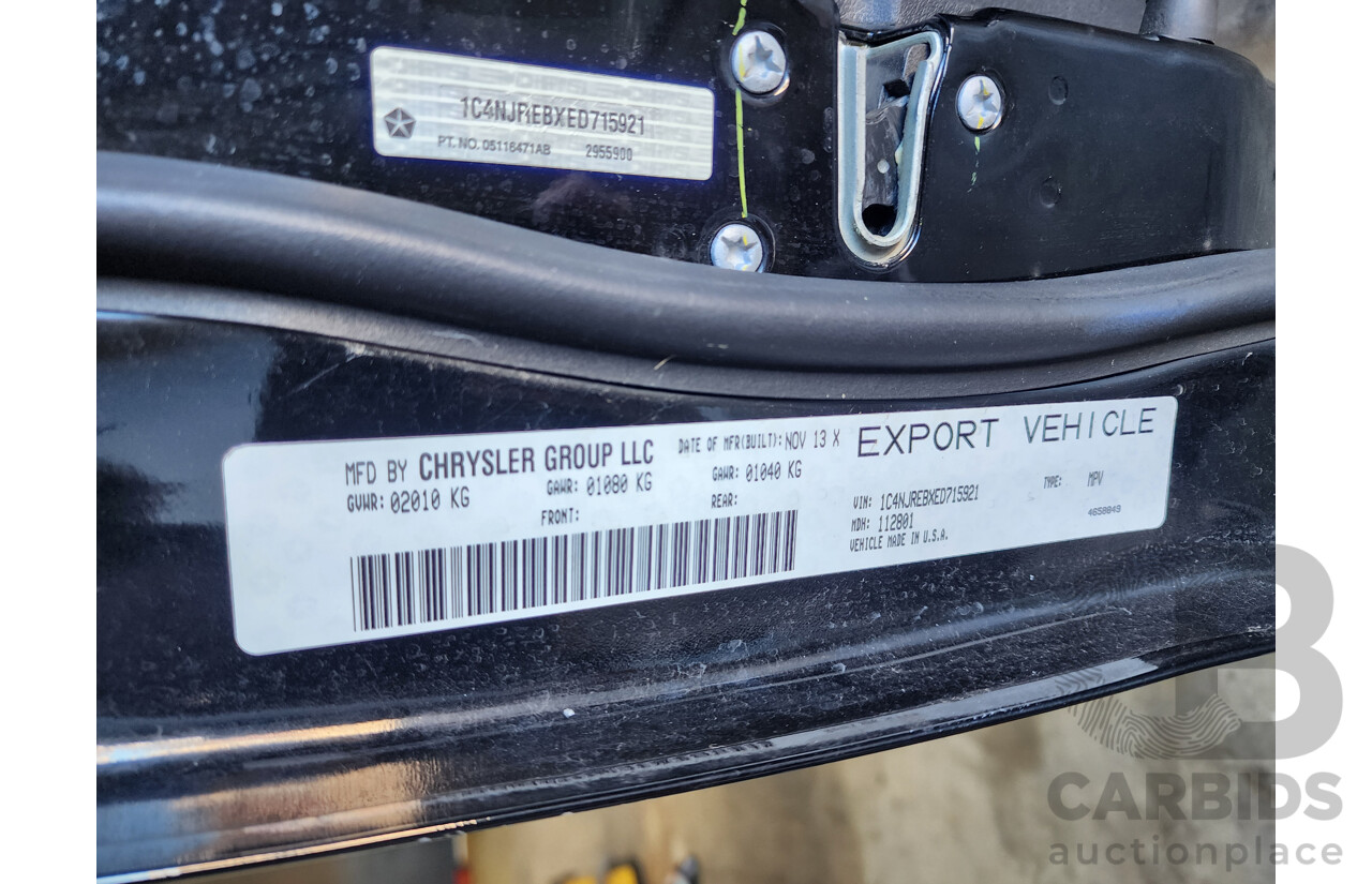 3/2014 Jeep Patriot Limited (4x4) MK MY14 4d Wagon Black 2.4L