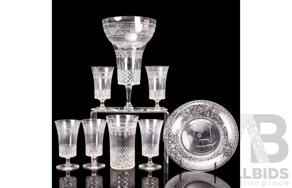 Collection of Antique Edinburgh & Leith and Baccarat Crystal Pieces