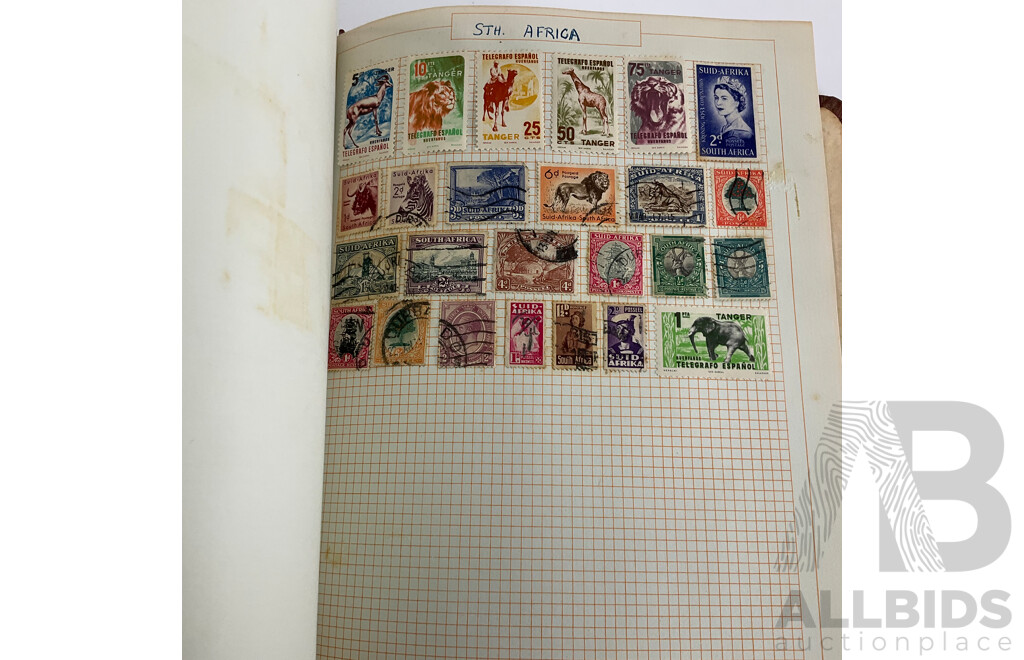 Album of Antique and Vintage International Stamps Including Australian Predecimal/Colonial, New Zealand, Austria, Belgium, Canada, China, Denmark, France, Germany, Britain, Holland, Japan, USA and More
