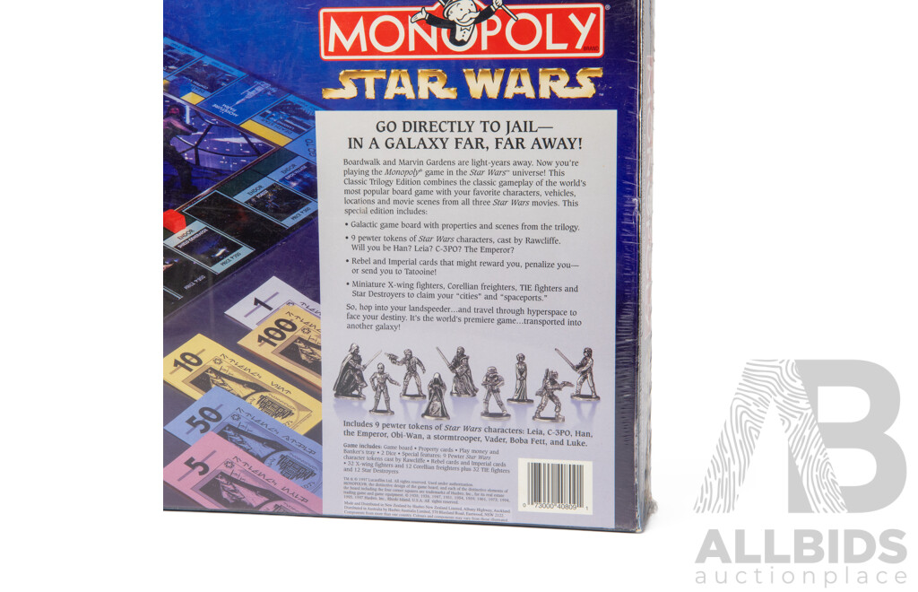 Monopoly, Star Wars, Classic Trilogy Edition, New in Original Packaging