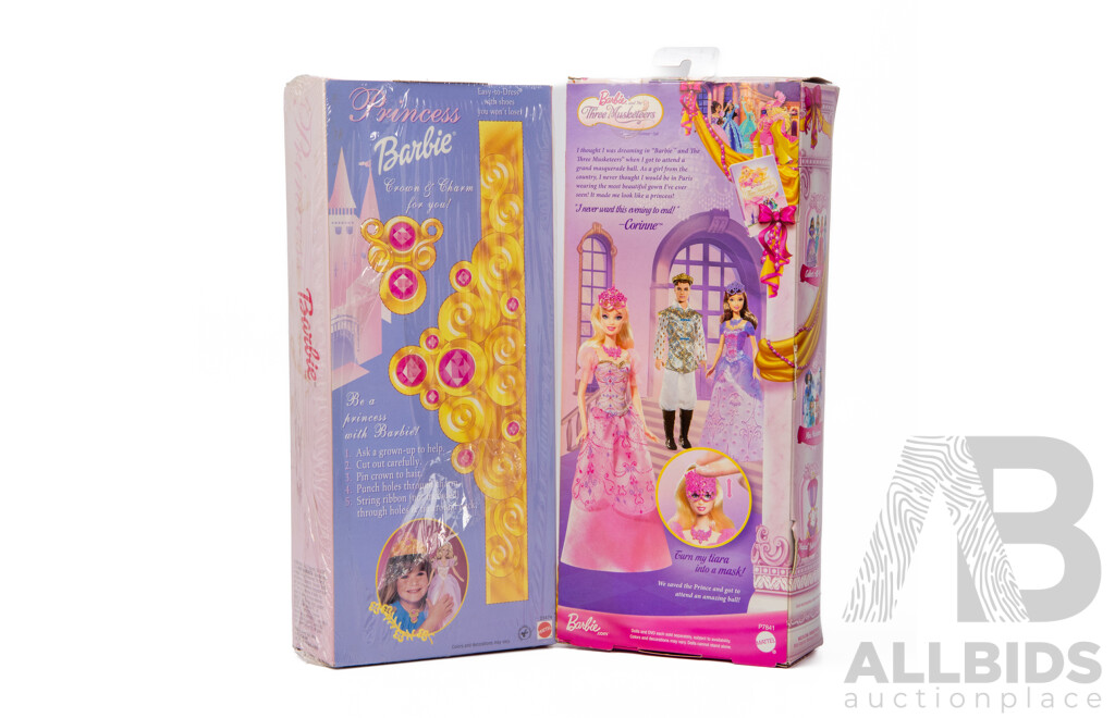 Set of Two Barbie Princesses in Original Boxes