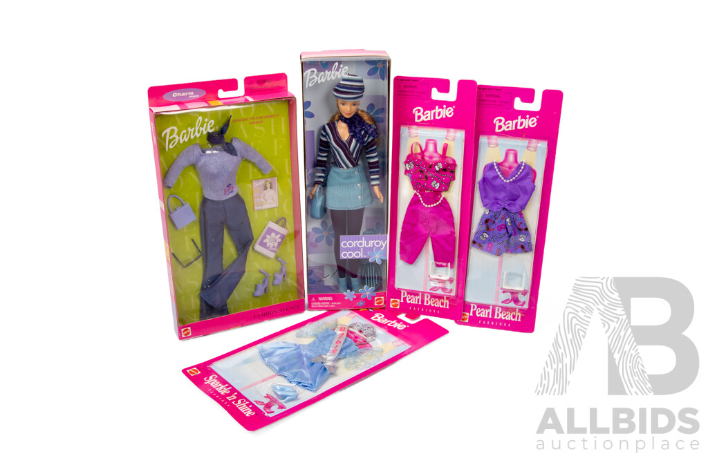 Barbie Corduroy Cool Doll with Four Outfits, in Original Packaging