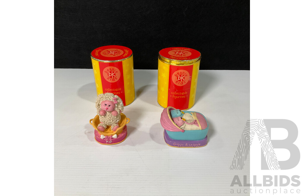 Pair of Beanie Kids Collectible Figurines