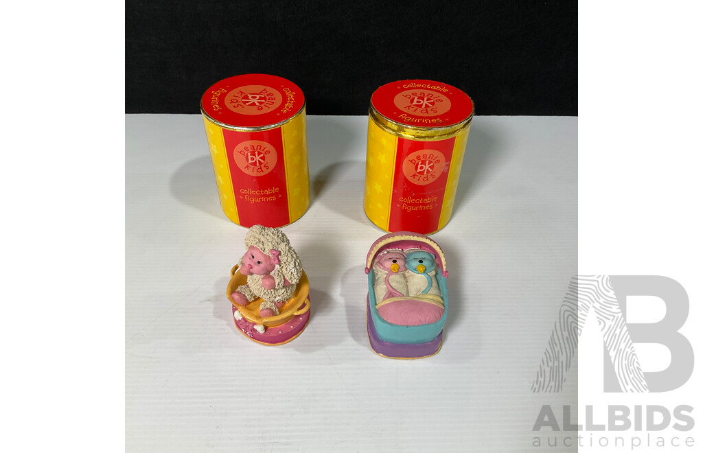 Pair of Beanie Kids Collectible Figurines