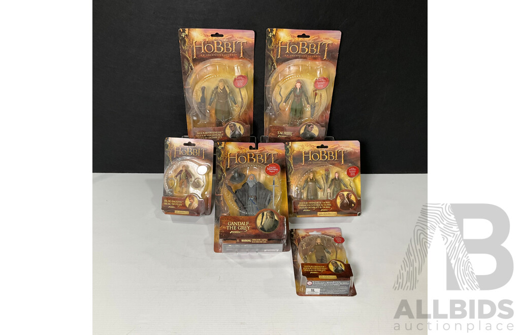 Collection of Six Hobbit Figures in Original Packaging